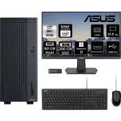 Resim Asus Expertcenter P500 Mini Tower Intel Core I7 13620H 80GB 256GB SSD 21.5" Fhd Monitör W11P Masaüstü Bilgisayar & Per4 USB Bellek P500I716512B0DMNT426 