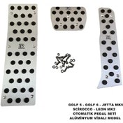 Resim Golf 5-6-Jetta Mk5-Scirocco-Leon Mk2 Alüminyum Pedal Set Otomatik 