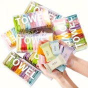 Resim 14 adet Taşınabilir Sıkıştırılmış Havlu Tabletleri - Assorted Renklerde (Pembe, Sarı, Yeşil, Mavi, Mor) Hafif, Süper Emici Seyahat Yıkama Havluları - Kamp, Yürüyüş ve Açık Hava Maceraları için İdeal, Açık Hava Kamp Aksesuarları | Kompakt Seyahat Havluları | Kalın Havlu 