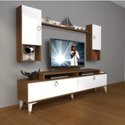 Resim Decoraktiv Ekoflex 5da Mdf Gold Tv Ünitesi Tv Sehpası - Ceviz - Beyaz 