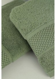 Resim %100 Pamuk Banyo Havlu Seti-long Twist İplik-yüksek Su Emici Ve Yumuşak Yesıl Yeşil 