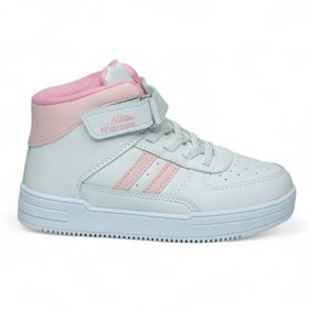 Resim Ndrops 09-24 Deri Outdoor Kız Çocuk Spor Bot Beyaz Pembe 26-30 