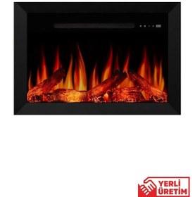 Resim Alaf 80 Elektrikli Şömine - Isıtıcılı, Metal Çerçeveli, Sınırsız 