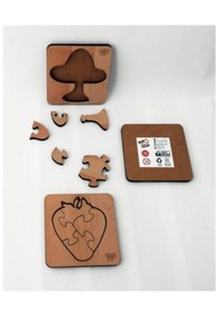 Resim Plywood Ahşap Boyanabilir Çocuklar Puzzle Boya Setli Araba 