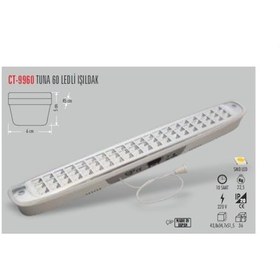 Resim Cata Ct-9960 60 Ledli Işıldak 2 Adet 
