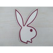 Resim DNZSM PLAYBOY sticker BORDO 12cmx7cm (2ADET) PLAYBOY logosu - PLAYBOY arması - PLAYBOY ETİKETİ 