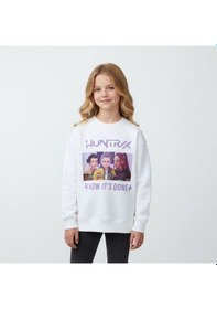 Resim Kpop Kız Çocuk Sweatshirt St09620 KREM 