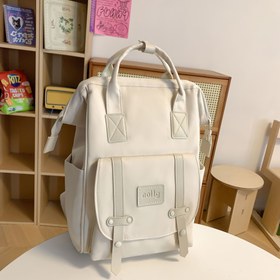 Resim Büyük Kapasiteli ve İzole Bebek Bezi Sırt Çantası - Dayanıklı Polyester, Geniş Cep, Yumuşak Kılıf, Anneler, Gençler ve Gençler için İdeal, Beyaz, Bebek Bezi, Seyahat 
