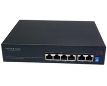 Resim Herz 4 Port PoE Switch + 2 Port Uplink Gigabit 