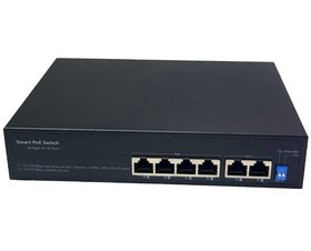 Resim Herz 4 Port PoE Switch + 2 Port Uplink Gigabit 