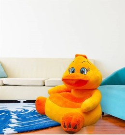 Resim Civciv Peluş Bebek Çocuk Koltuğu Beyaz 