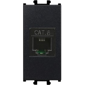 Resim Günsan Domino Siyah Data Prizi (RJ45 Cat6)- 1m 