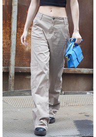 Resim Madmext Taş Rengi Straight Fit Kargo Pantolon Mg1601-taş Rengi Taş 