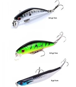 Resim 3lüset Rapala Lures Yapayyem Suni Yem 3lü Set Karışık Renkli 