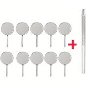 Resim Paslanmaz Çelik Yuvarlak Ayna, Dar Alanlar İçin İnce, Yüksek Kaliteli Cam, Doğru Görüntüleme, İki Taraflı Malzeme Özgülü, Kirpik Uzatmaları İçin Uygun, Makyaj Tutkunları İçin İdeal 