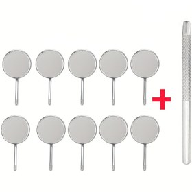 Resim Paslanmaz Çelik Yuvarlak Ayna, Dar Alanlar İçin İnce, Yüksek Kaliteli Cam, Doğru Görüntüleme, İki Taraflı Malzeme Özgülü, Kirpik Uzatmaları İçin Uygun, Makyaj Tutkunları İçin İdeal 