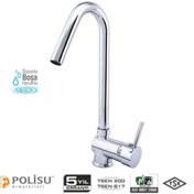 Resim Polisu Trend Mix Kuğu Lavabo Bataryası Pirinç Krom Trd351 
