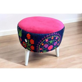 Resim Azra Mobilya Çok Amaçlı Dekoratif Teddy Puf Fuşya 