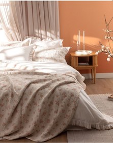 Resim Madame Coco Julien Çift Kişilik Yatak Örtüsü Seti - Pudra Pudra 