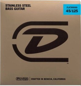 Resim Jim Dunlop Flat Wound 5 Telli Bas Gitar Teli 45-125 