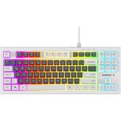 Resim Binbir Göz Bilgisayar Everest Kb-98 Sılent Tkl Gri Mavi-Beyaz Rainbow Q Membrane Klavye 