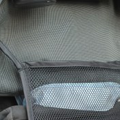 Resim Çocuk Bebek Arabası Düzenleyici - Bebek Bezi & Mendiller için Siyah File Asılı Saklama Çantası, Dayanıklı Polyester 