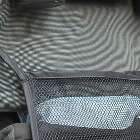 Resim Çocuk Bebek Arabası Düzenleyici - Bebek Bezi & Mendiller için Siyah File Asılı Saklama Çantası, Dayanıklı Polyester 