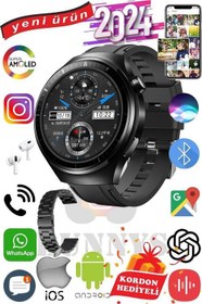 Resim General Mobile GM 22 Uyumlu Akıllı Saat Erkekler İçin Konuşma Özellikli Metal Kordon Hediyeli 