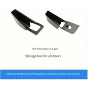 Resim Honeybeeshop Tesla Model 3/y Ön Kapı Çifti İç Kulp Depolama Kutusu Anahtar Telefon Güvenli Saklama 