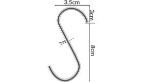 Resim CATCHME 8 Cm, Mutfak Kanca, S Kanca, Tel Pano Kanca, Metal Kanca, Makrome Kanca 