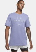Resim Nike Running Dri-fit Run Division Reflect Reflektörlü Mavi Tişört 