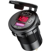 Resim Neevoyu Araç Usb Şarj Cihazı Pd 30w + Qc3.0 18w Hızlı Şarj, Voltaj Göstergeli, 12-24v, Kırmızı Işık, P21-b 
