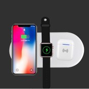 Resim MADEPAZAR Airpower Uyumlu Kablosuz Şarj Seti 3in1 Qi Kablosuz Şarj Tutucu 