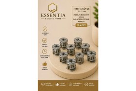 Resim ESBH Minifix Gövde 15X13 mm Mobilya Bağlantı Vidası Dolap Birleştirme Aparatı 10 Adet 