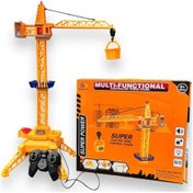Resim Çok Fonksiyonlu Kumandalı Kule Vinç Işık Ve Ses Efektli Çok Renkli 