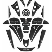 Resim Yamaha Mt-25 2020 - 2024 Siyah Karbon Tank Pad Set 007 Gogo 
