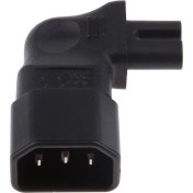 Resim Fayshow Iec 320 C14 C7 Kalıplanmış Fiş Dönüştürücü Güç Adaptörü Açılı Konnektör Siyah (Yurt Dışından) 