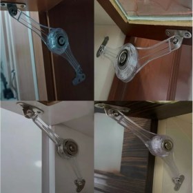 Resim Yahya Kalkar / Düşer Mobilya Kapak Makası | Şeffaf Plastik, Cırcırlı Dolap Pistonu 