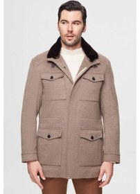 Resim Twn Slim Fit Vizon Düz Çıkarılabilir Kürklü Kaban 3eck777300551 VIZON Vizon 