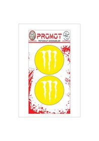 Resim Monster 3d Kabartmalı Damla Logo Sticker 5cm 07 