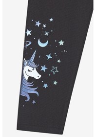 Resim Penti Kız Çocuk Unique Unicorn Warm Siyah Tayt 