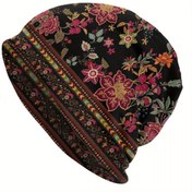Resim Vintage Bohemian Art Print Kafatası Şapka Erkekler'IN Beanie Örgü Şapka Hip Hop Rüzgarlık Cap Sonbahar Bahar İçin Uygun Polyester Ve Elastane (Nakış Değil) 