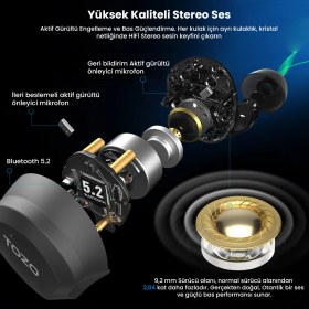 Resim Tozo Nc9 Pro Ip-X7 Suya Dayanıklı 4 Mikrofon Derin Bass Özellikli Anc Aktif Gürültü Engelleyici Kulakiçi Kablosuz 5.3 Bluetooth Kulaklık( Tozo Türkiye Garantili ) 