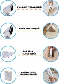 Resim Halı ve Koltuk Yıkama Makinesi 600W Güç 18.000 PA Emiş Gücü Leke Çıkartma Makinesi 4 Başlıklı 