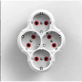 Resim Dörtlü 4' Lü Topraklı Fişli Priz (Papatya) Golyat Fetih 101-04 P 