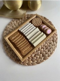 Resim Bambu Çok Amaçlı Düzenleyici Sunum Tepsisi 33 Cm X 22 Cm Royaleks-81287 Çok Renkli 