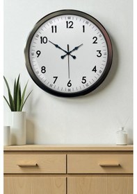 Resim Black Classic 52 Cm Metal Modern Ve Şık Duvar Saati Çok Renkli 