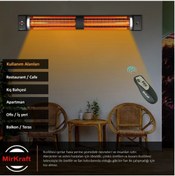 Resim Mirkraft Square Duvar Tipi 2800W Güçlü Isıtıcı 
