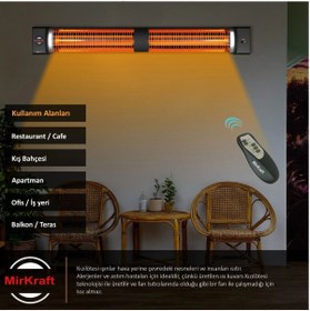 Resim Mirkraft Square Duvar Tipi 2800W Güçlü Isıtıcı 