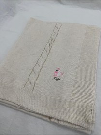 Resim belpa Kuğu Concept Triko Bebek Battaniyesi %100 Pamuklu,Saç Örgü Detaylı,Kız Bebek Erkek Bebek Battaniyesi,Kalın Triko Bebek Battaniyesi 